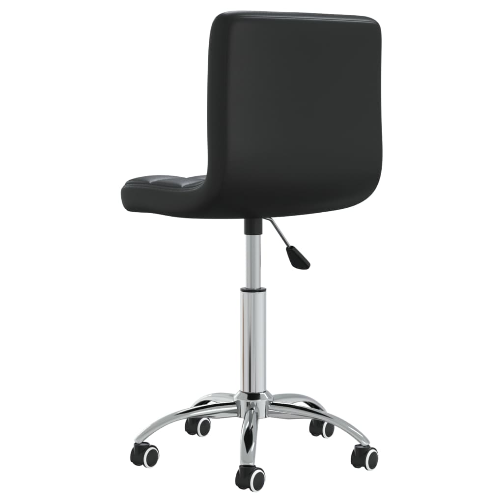 Office Chair Swivel Black Faux Leather