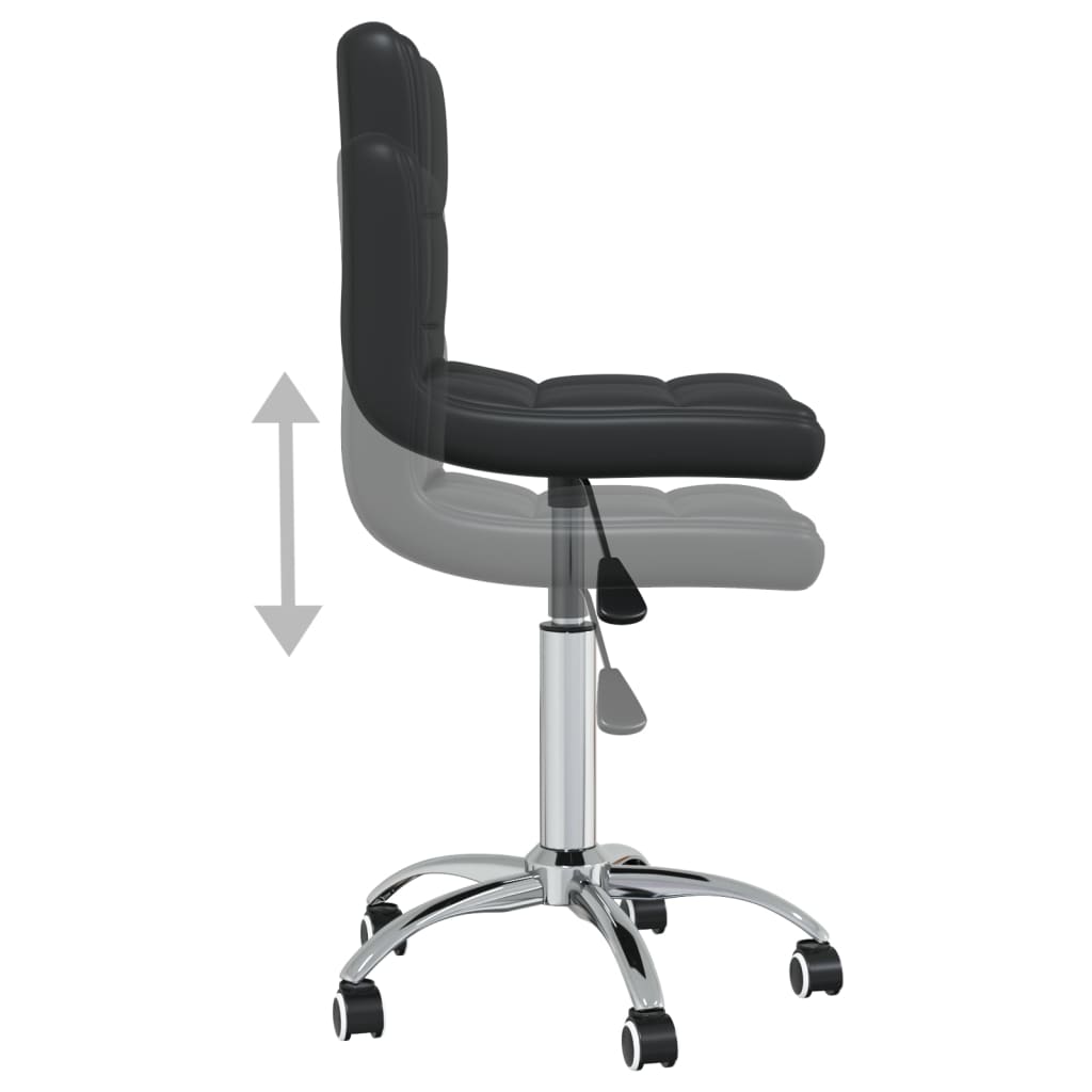 Office Chair Swivel Black Faux Leather