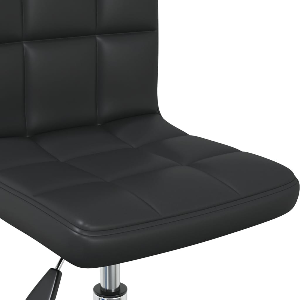 Office Chair Swivel Black Faux Leather