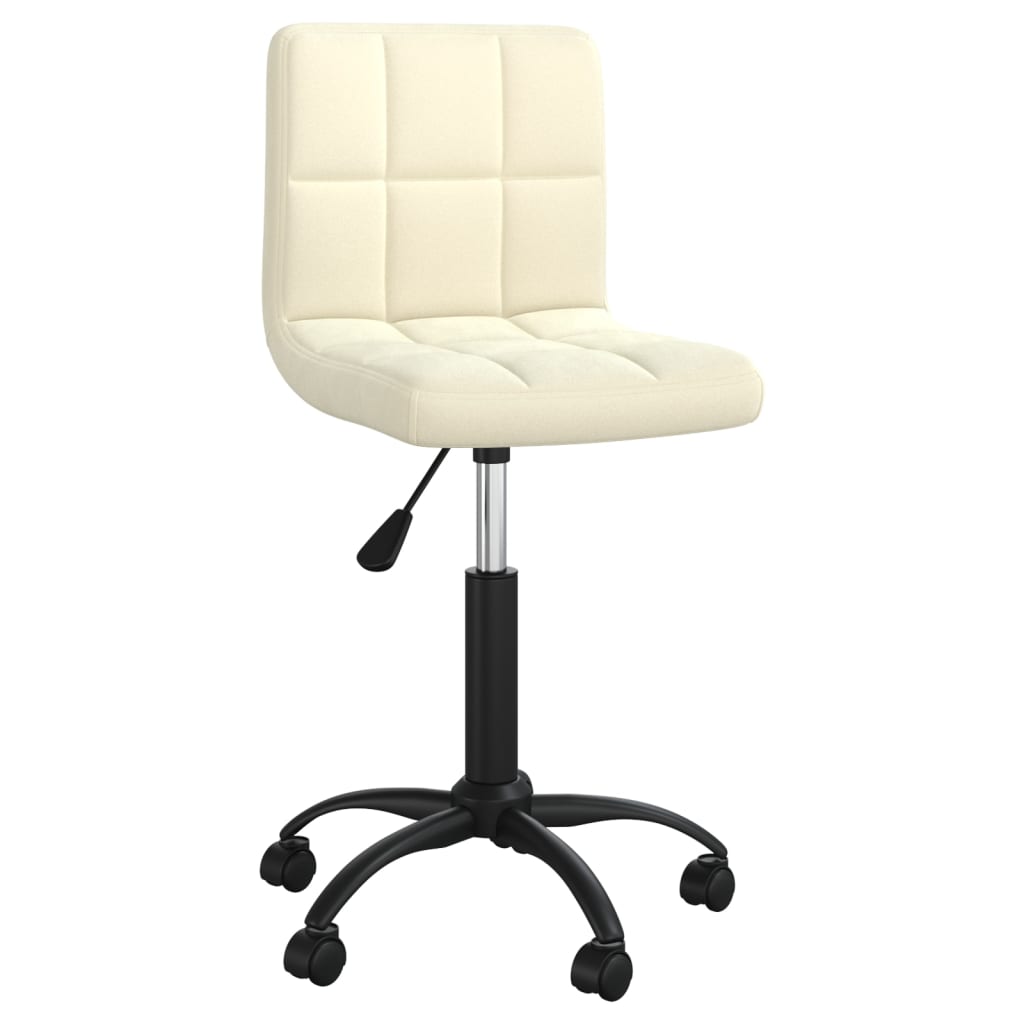 Swivel Office Chair Cream Velvet