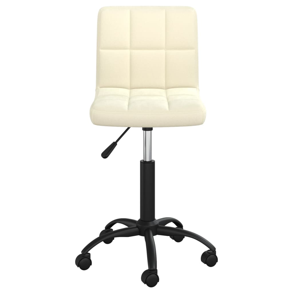Swivel Office Chair Cream Velvet