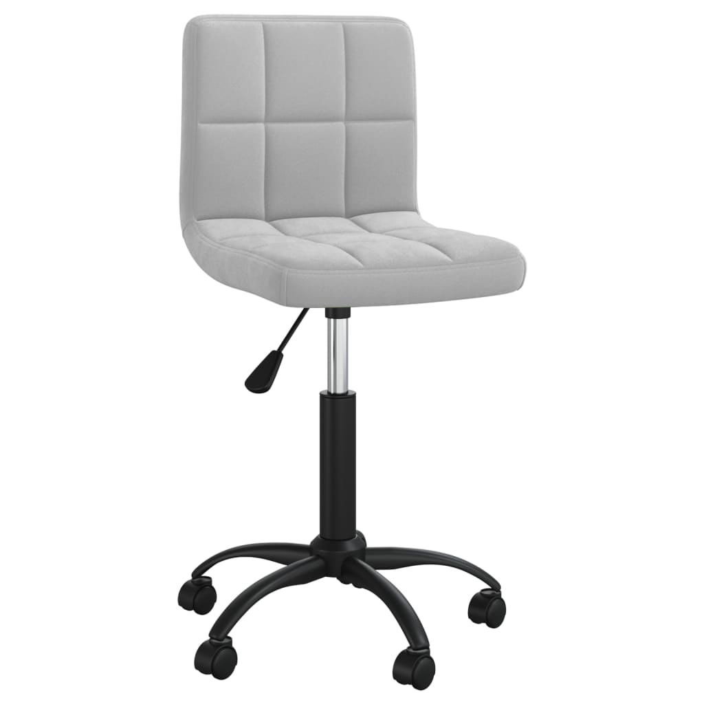 Swivel Office Chair Light Grey Velvet