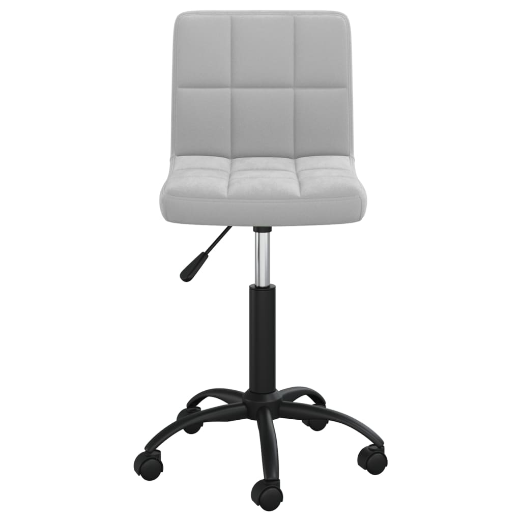 Swivel Office Chair Light Grey Velvet