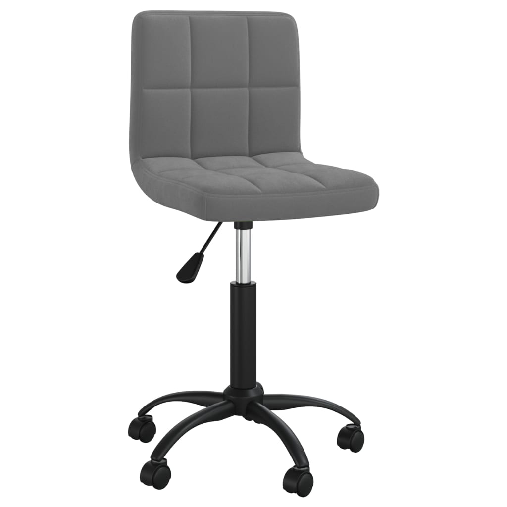 Office Swivel Chair Dark Grey Velvet