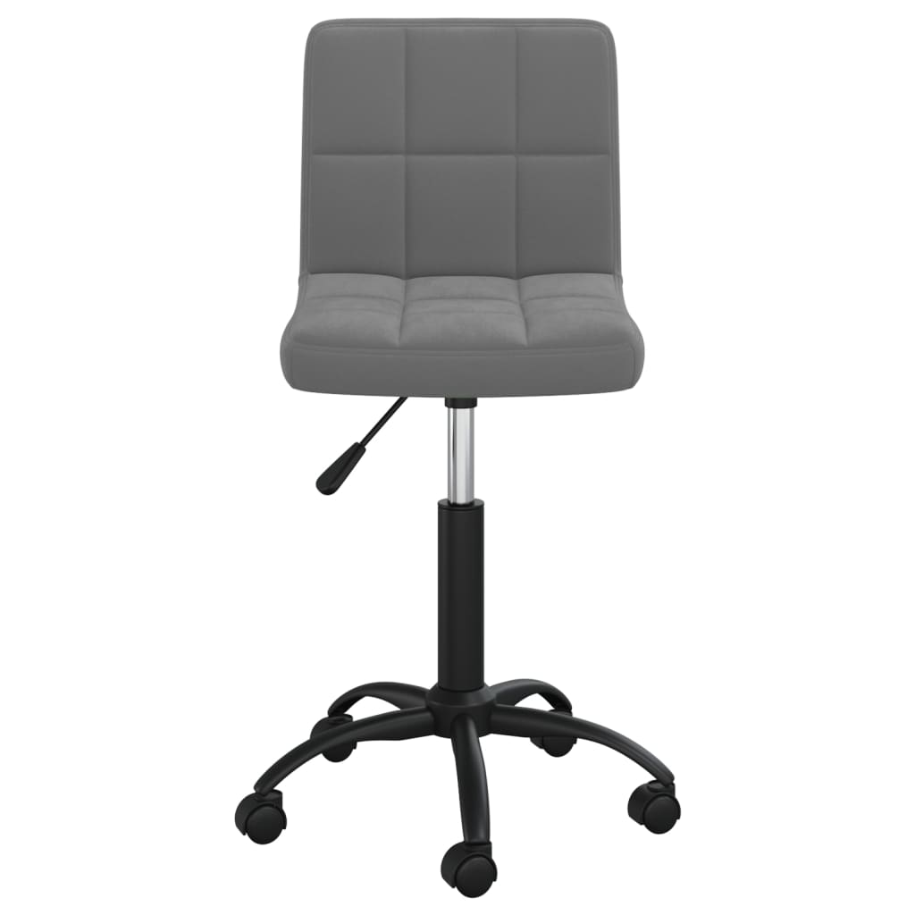 Office Swivel Chair Dark Grey Velvet