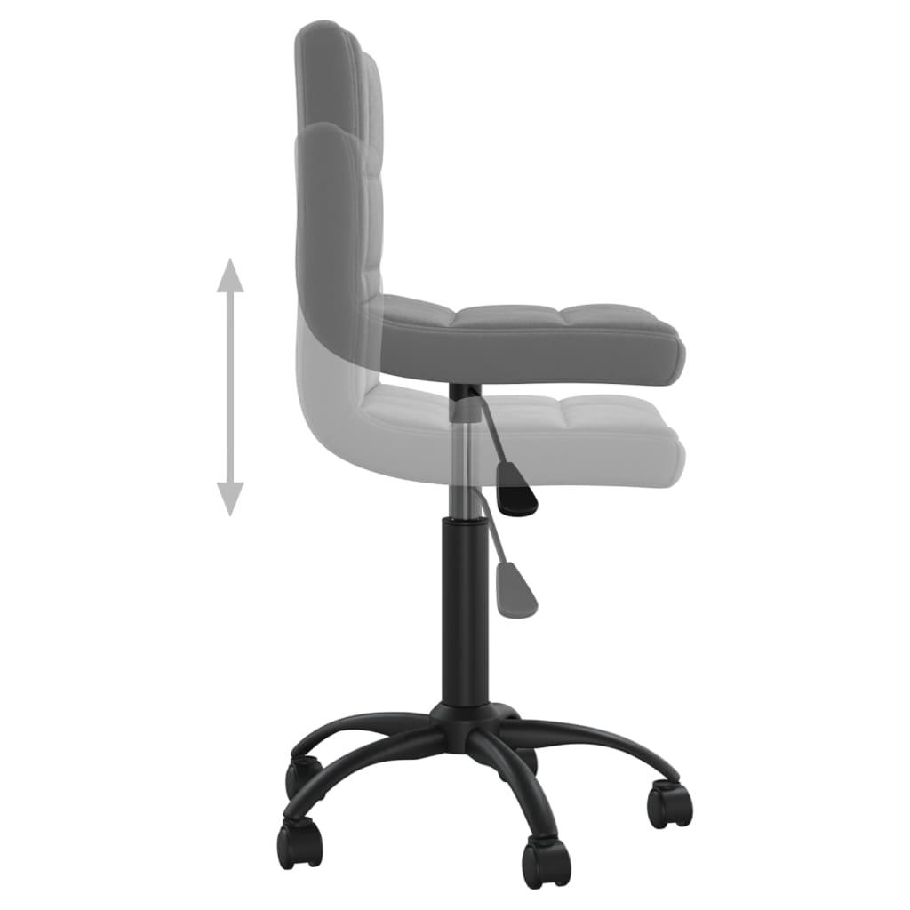 Office Swivel Chair Dark Grey Velvet