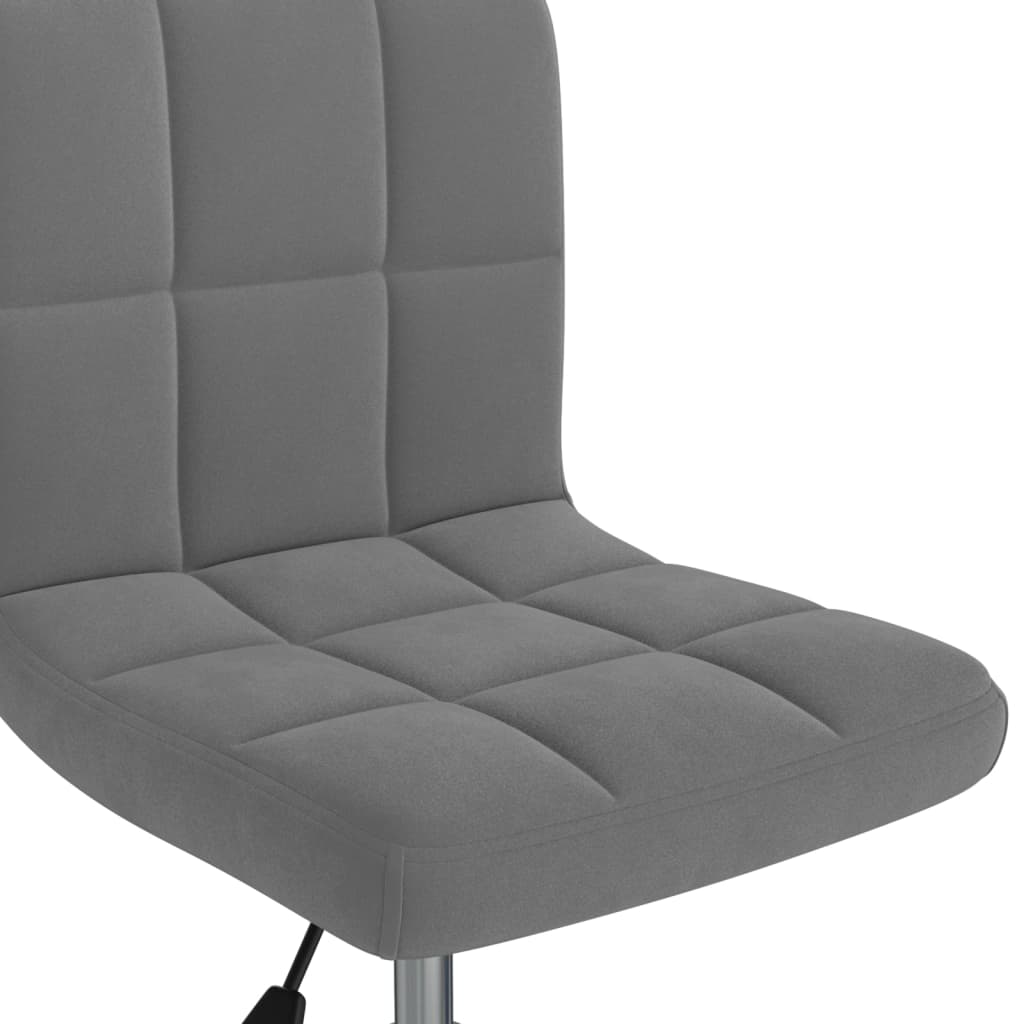 Office Swivel Chair Dark Grey Velvet
