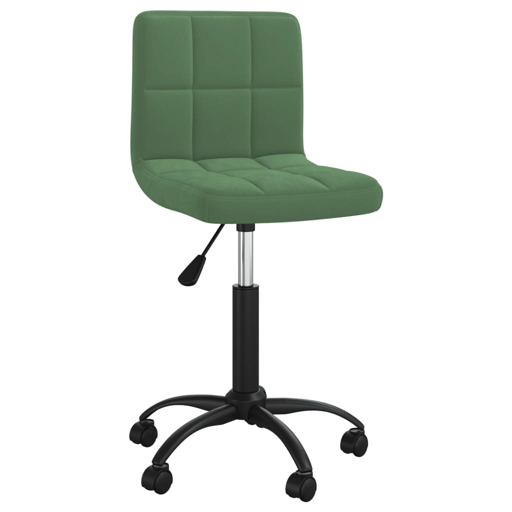 Office Chair Swivel Dark Green Velvet