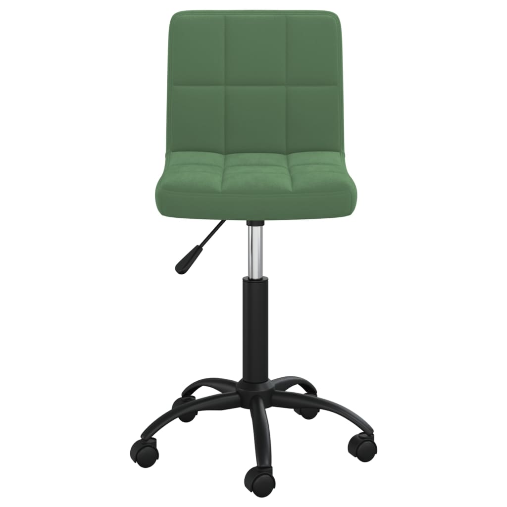 Office Chair Swivel Dark Green Velvet