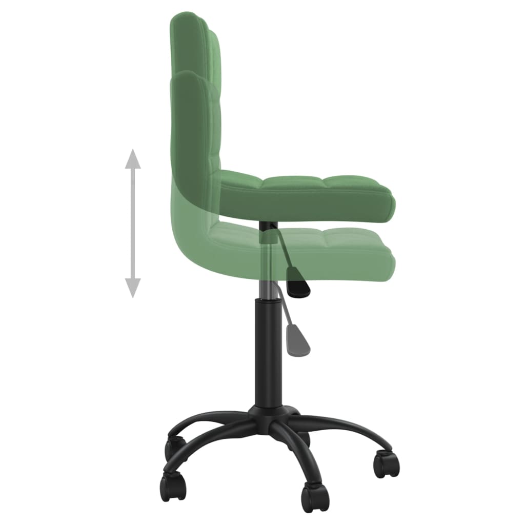 Office Chair Swivel Dark Green Velvet