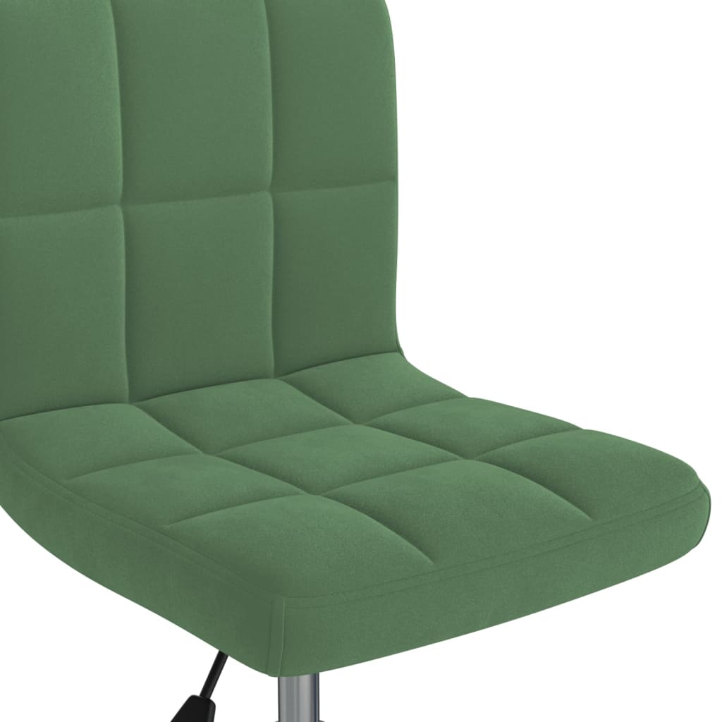 Office Chair Swivel Dark Green Velvet