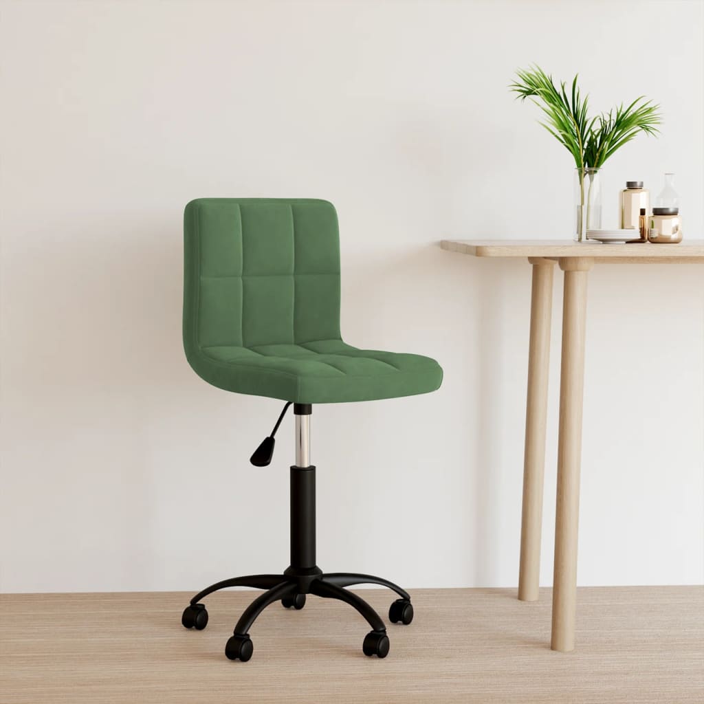 Office Chair Swivel Dark Green Velvet