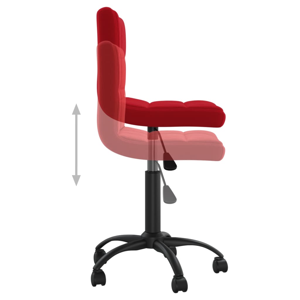Office Chair Swivel Wine Red Velvet