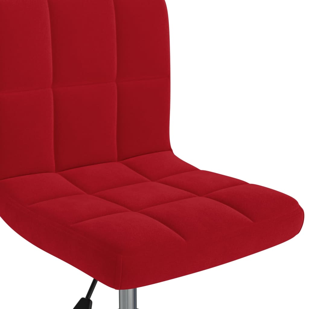 Office Chair Swivel Wine Red Velvet