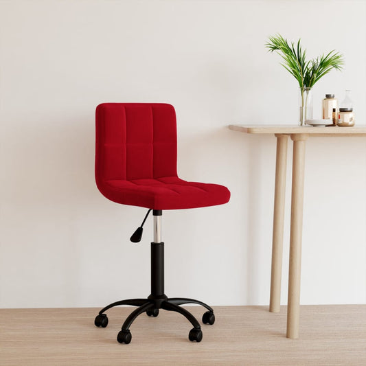 Office Chair Swivel Wine Red Velvet