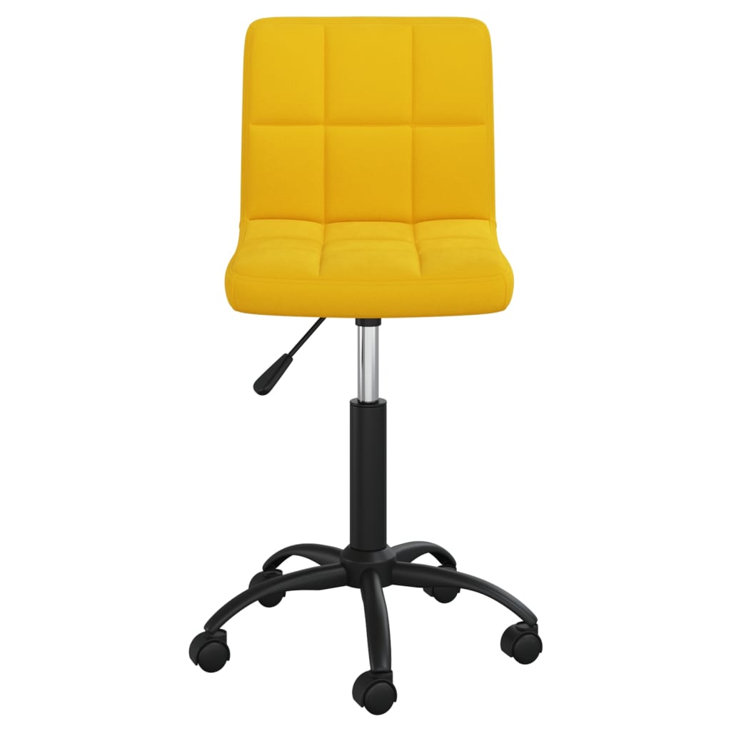 Swivel Office Chair Mustard Yellow Velvet