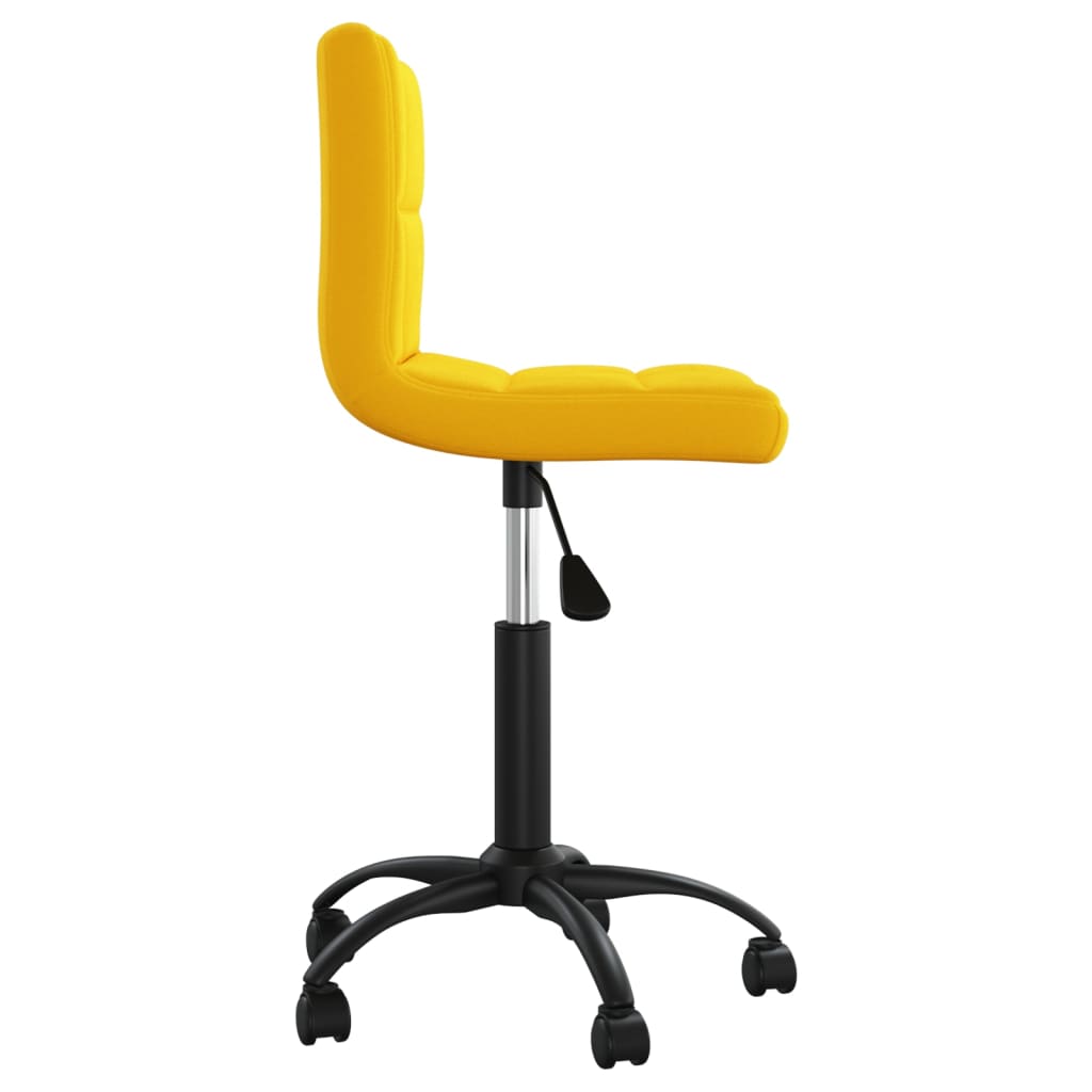 Swivel Office Chair Mustard Yellow Velvet
