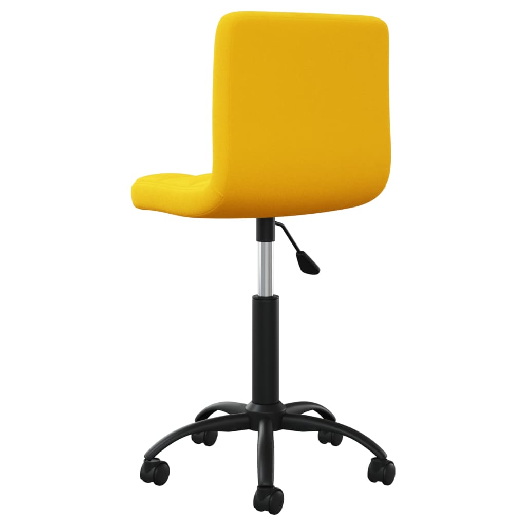 Swivel Office Chair Mustard Yellow Velvet