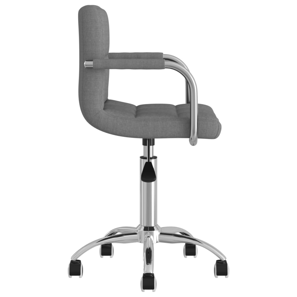 Fauteuil de bureau pivotant en tissu gris clair