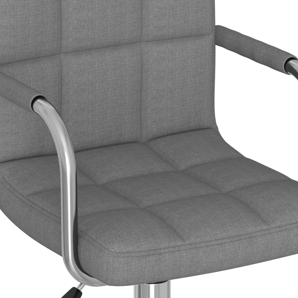 Fauteuil de bureau pivotant en tissu gris clair