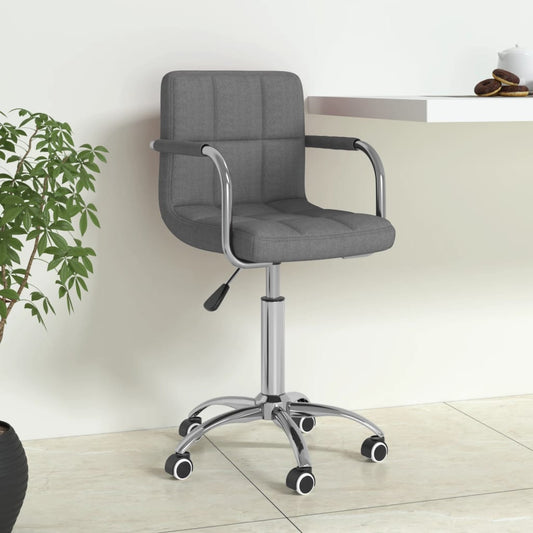 Fauteuil de bureau pivotant en tissu gris clair
