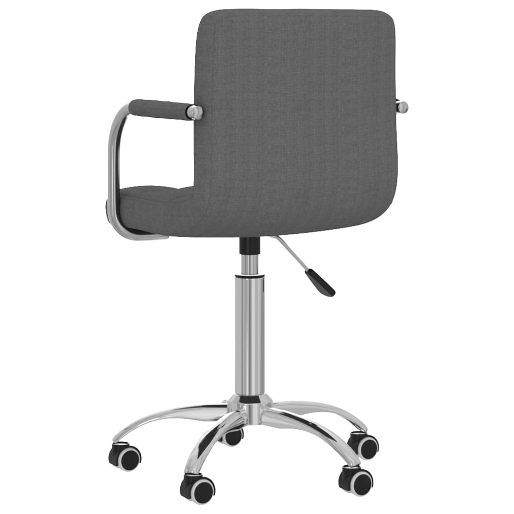 Office Chair Swivel Dark Grey Fabric