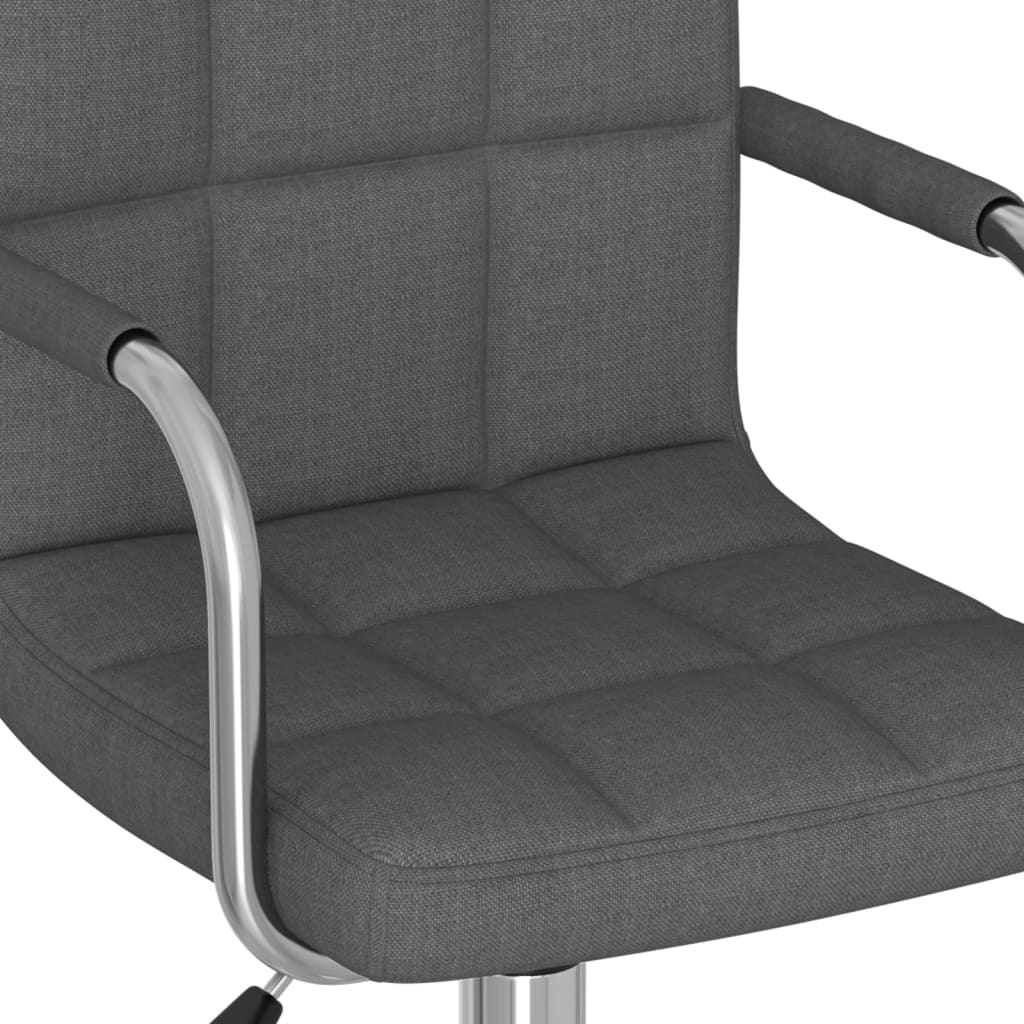 Office Chair Swivel Dark Grey Fabric