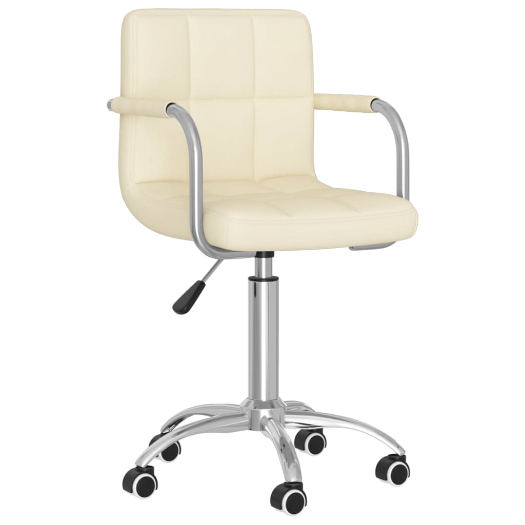 Office Chair Swivel Cream Fabric