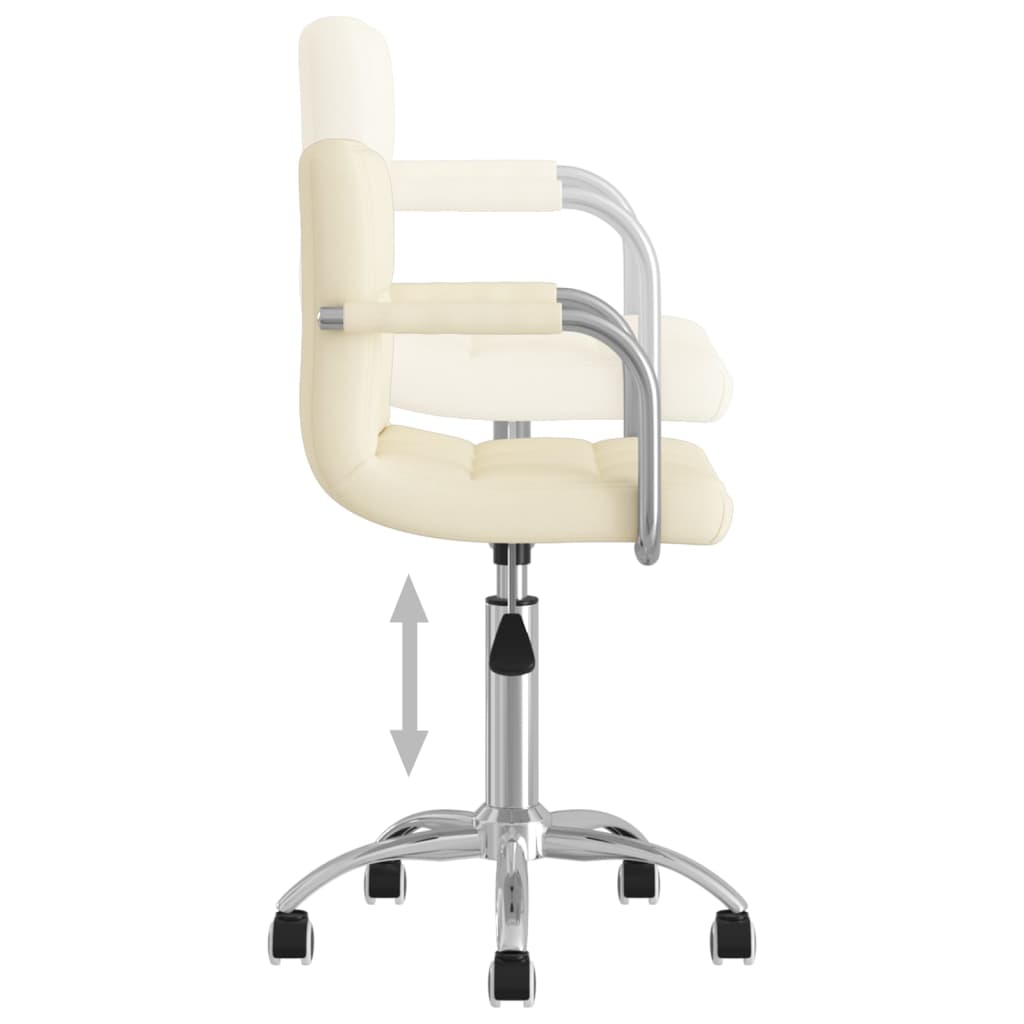 Office Chair Swivel Cream Fabric