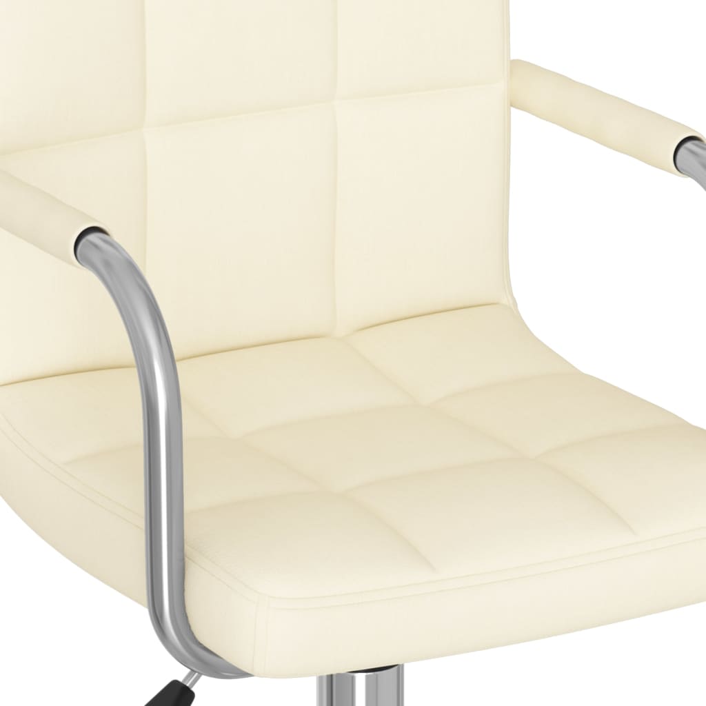 Office Chair Swivel Cream Fabric