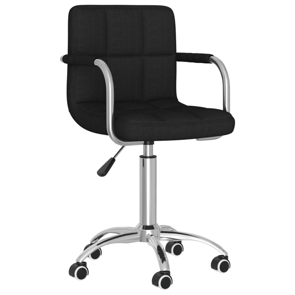 Office Chair Swivel Black Fabric