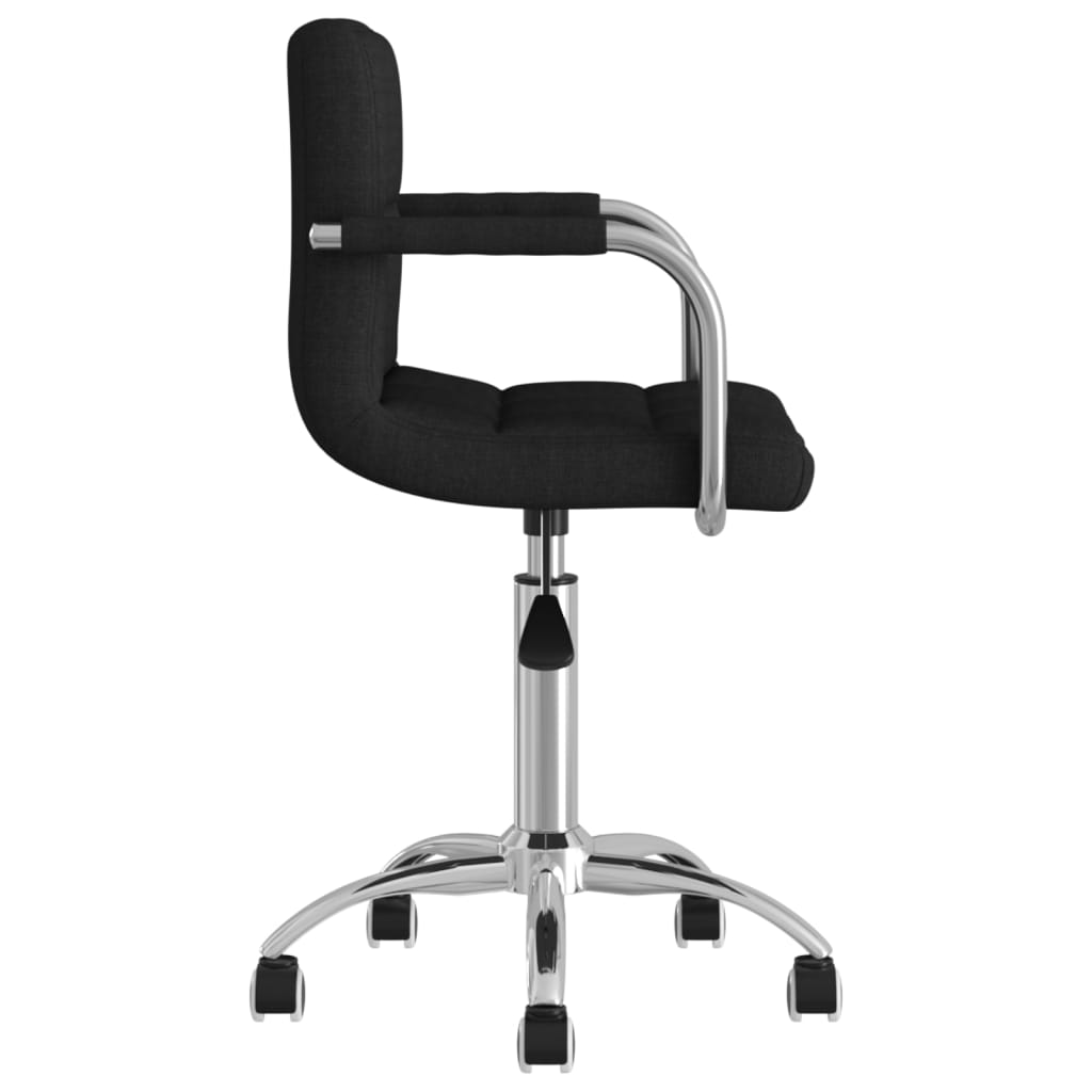 Office Chair Swivel Black Fabric
