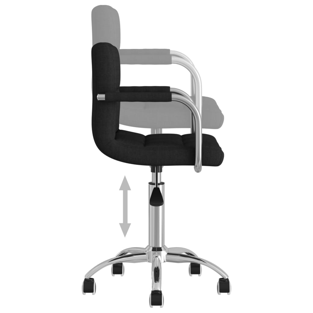 Office Chair Swivel Black Fabric