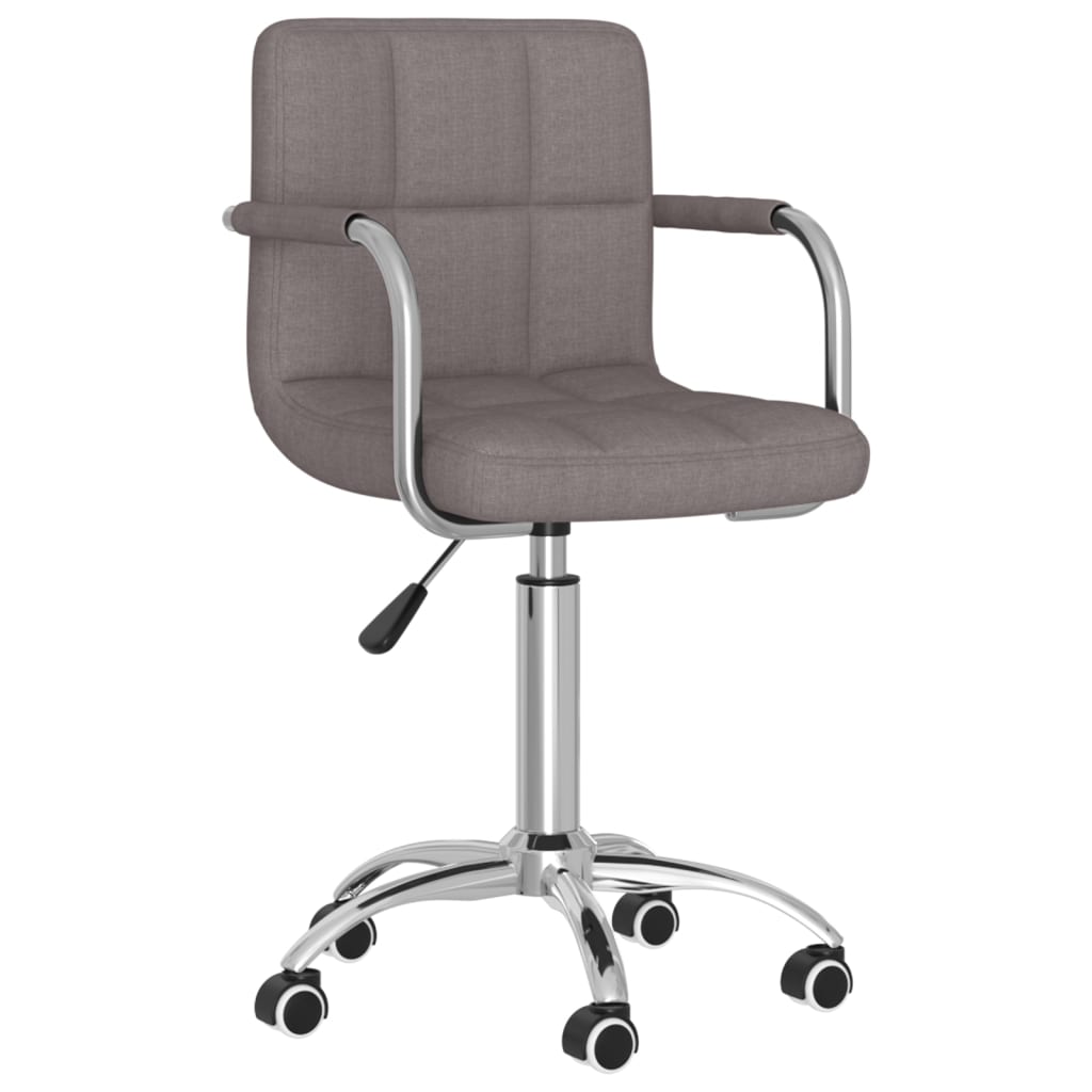 Office Chair Swivel Taupe Fabric