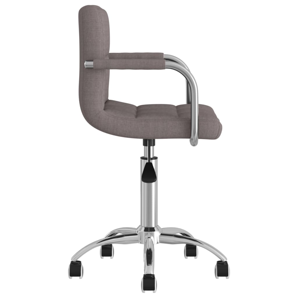 Office Chair Swivel Taupe Fabric