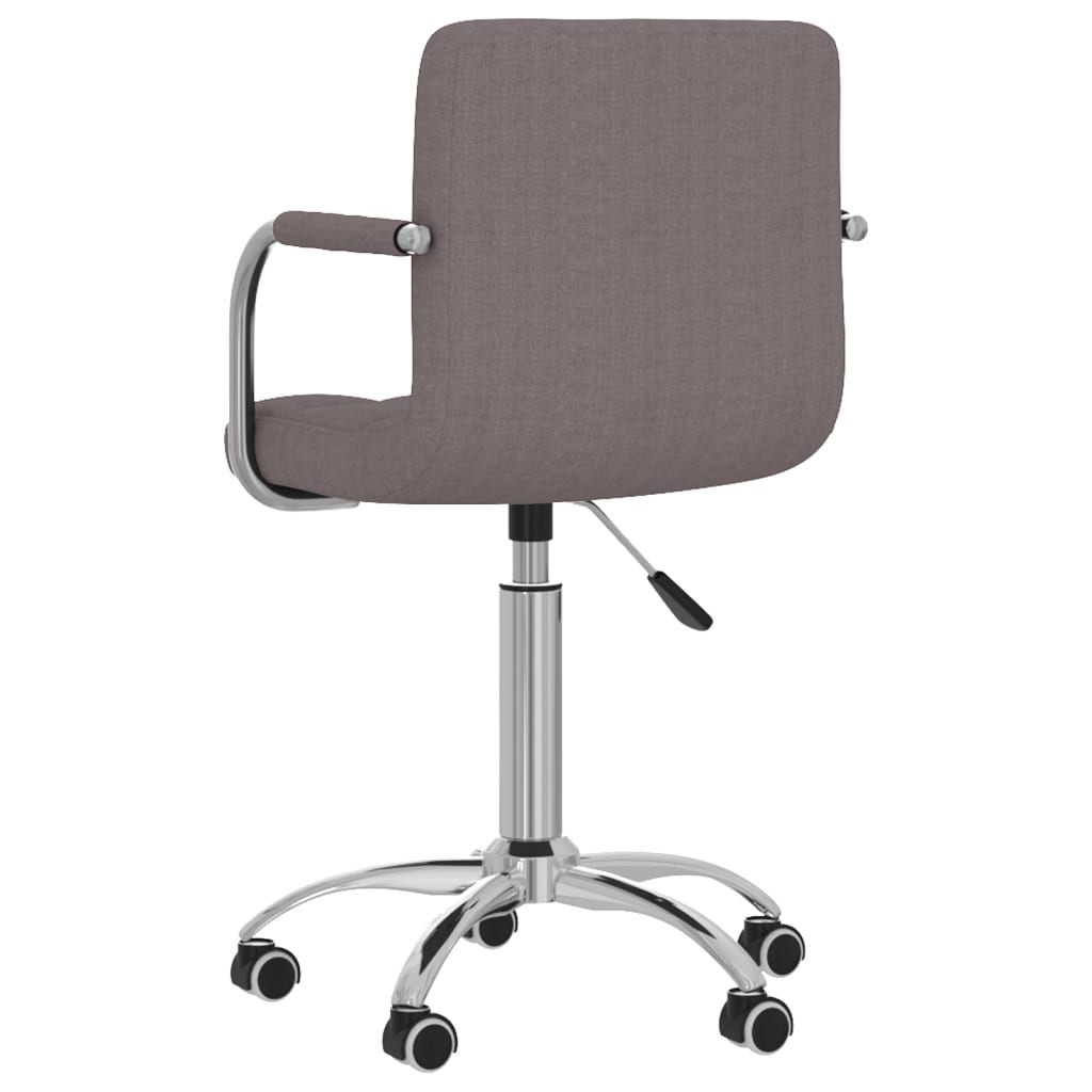 Office Chair Swivel Taupe Fabric