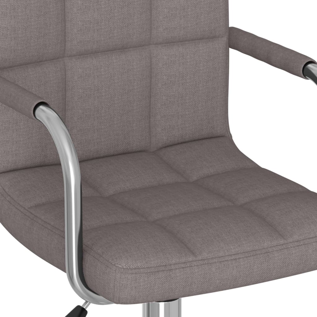 Office Chair Swivel Taupe Fabric