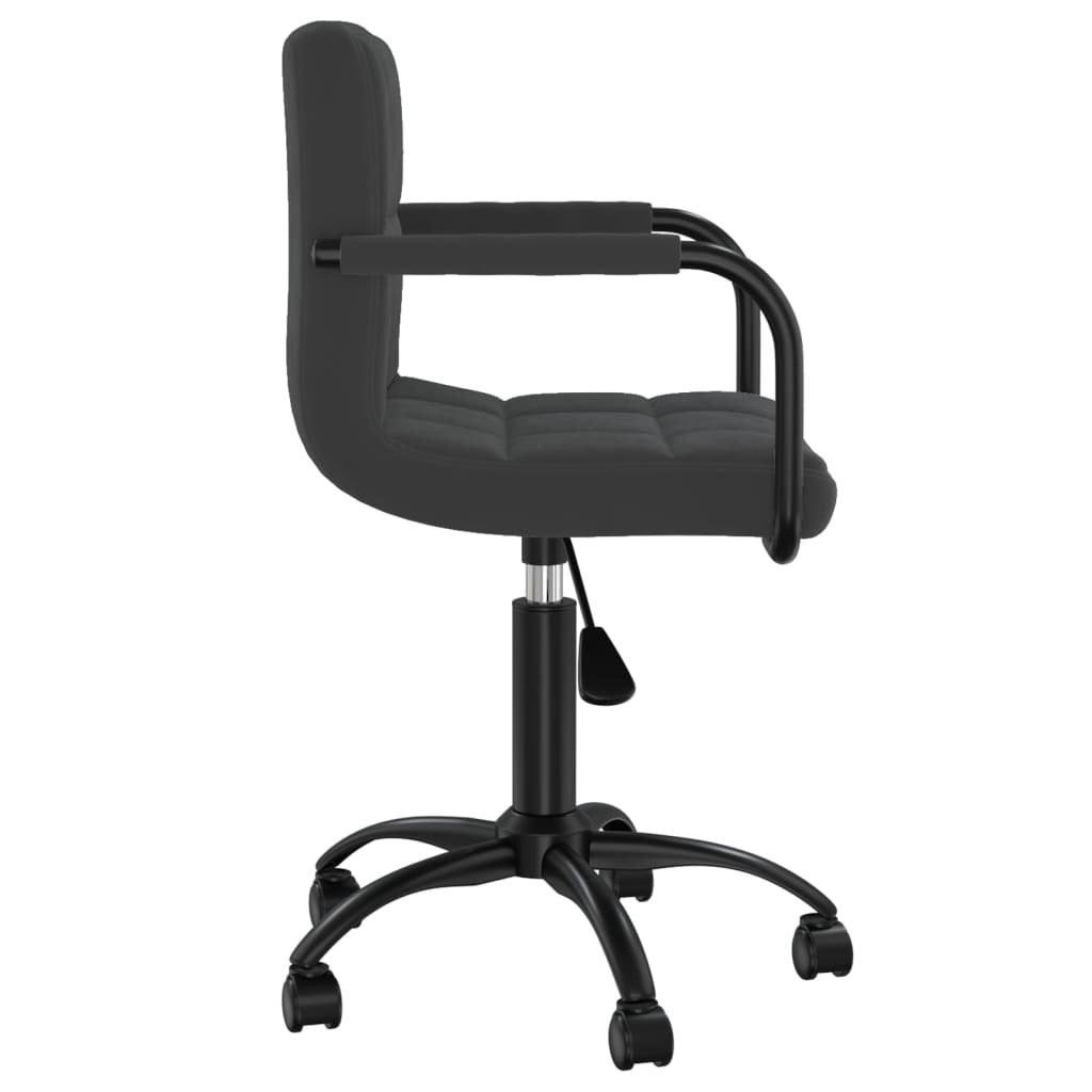 Chaise de bureau pivotante noire en velours