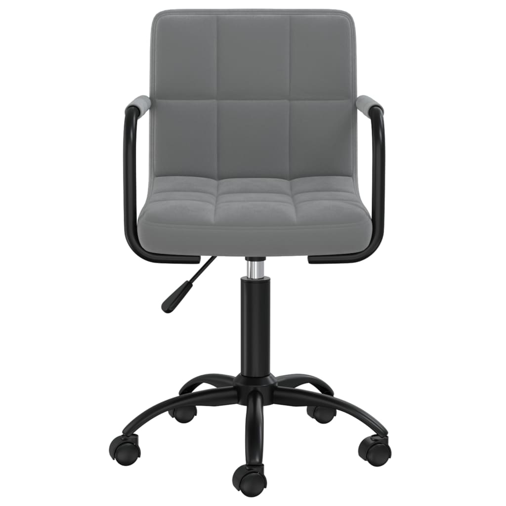 Office Swivel Chair Dark Grey Velvet