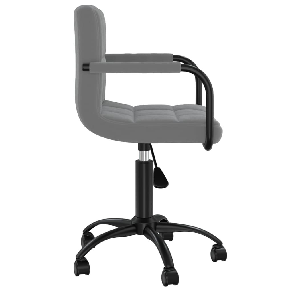 Office Swivel Chair Dark Grey Velvet