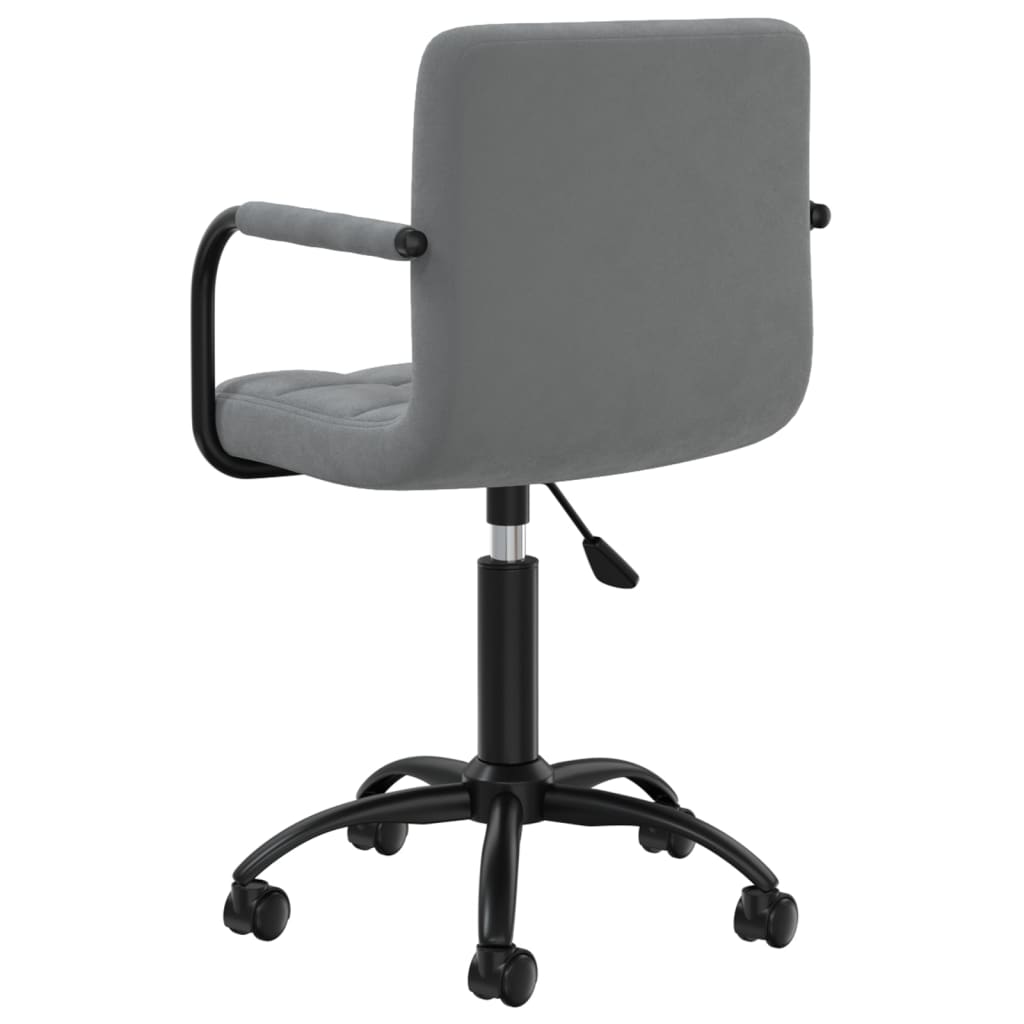 Office Swivel Chair Dark Grey Velvet