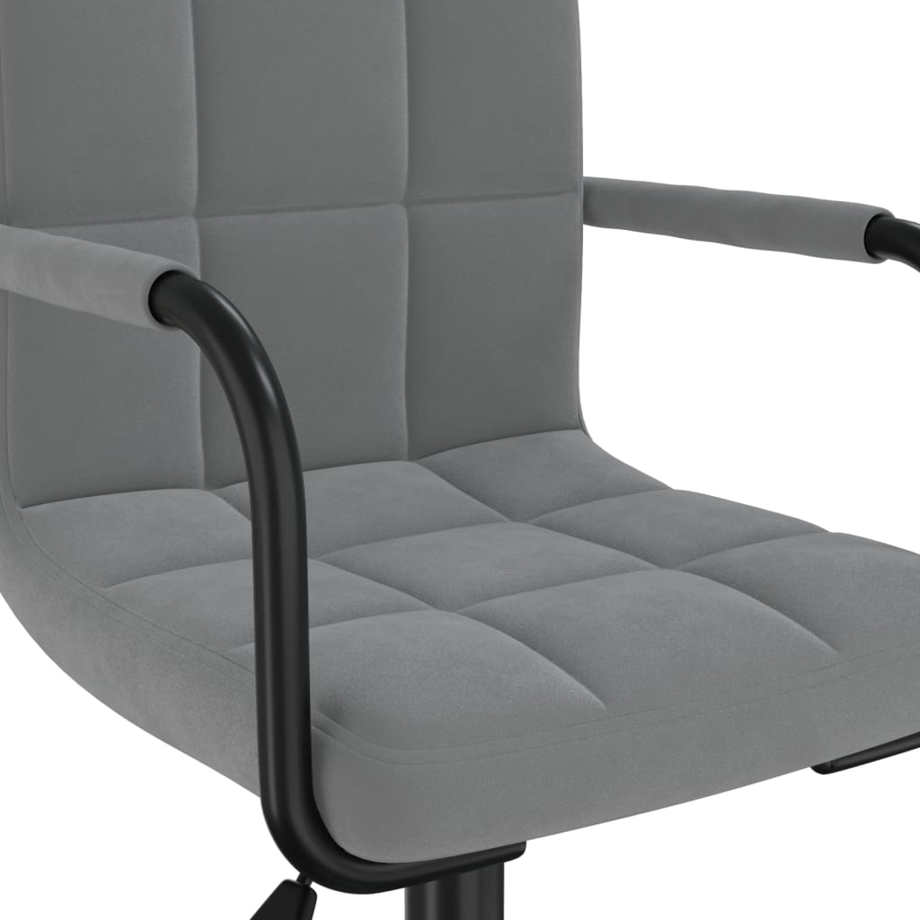 Office Swivel Chair Dark Grey Velvet