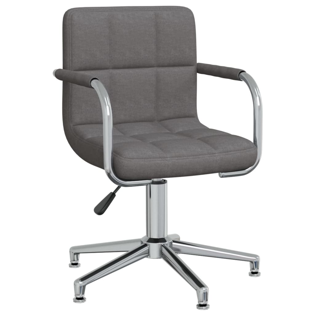 Office Chair Swivel Dark Grey Fabric