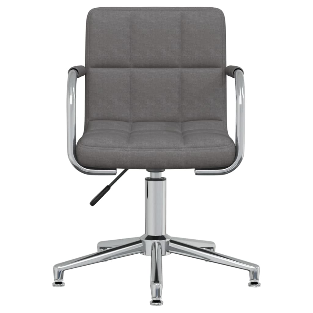 Office Chair Swivel Dark Grey Fabric