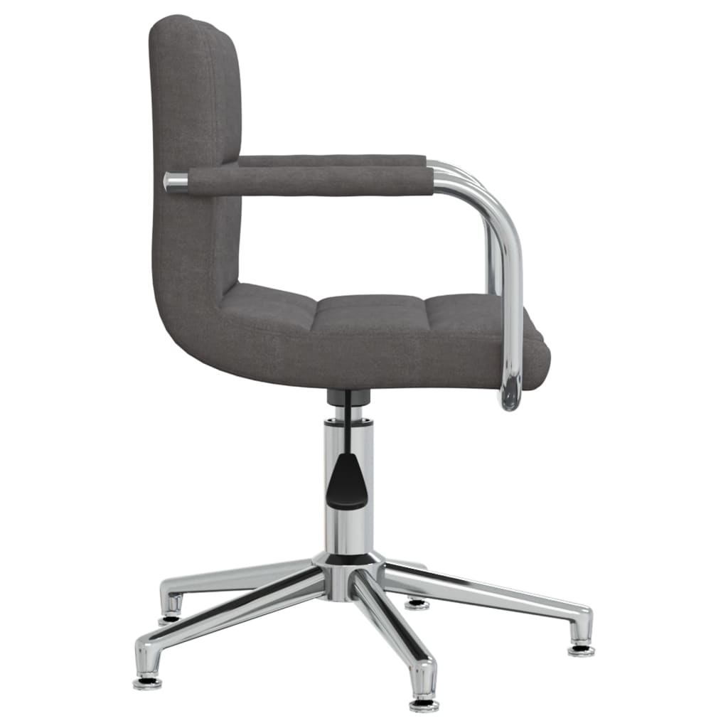 Office Chair Swivel Dark Grey Fabric