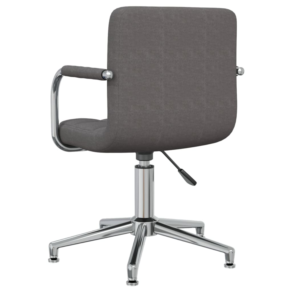Office Chair Swivel Dark Grey Fabric