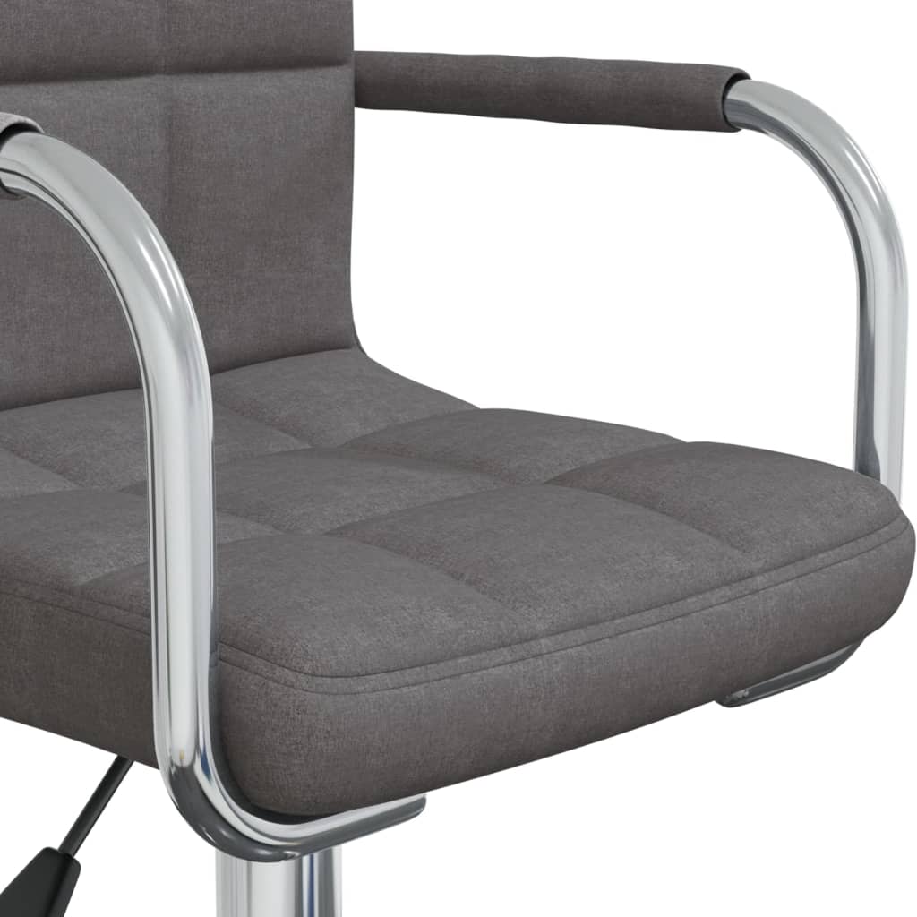 Office Chair Swivel Dark Grey Fabric