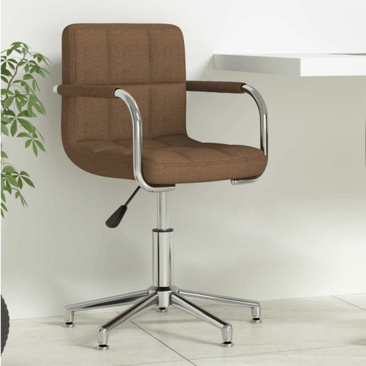 Chaise de bureau pivotante Marron Tissu