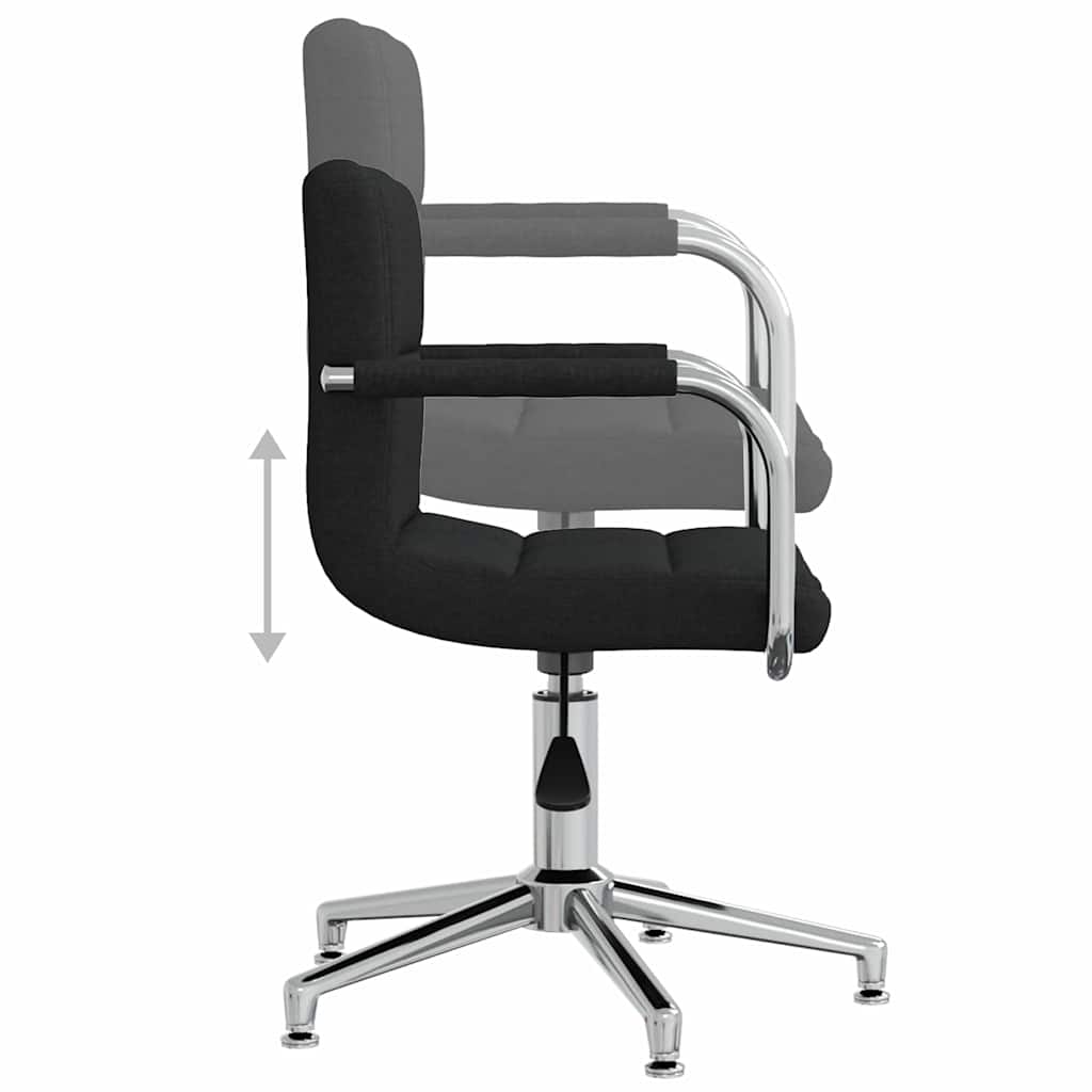 Office Chair Swivel Black Fabric