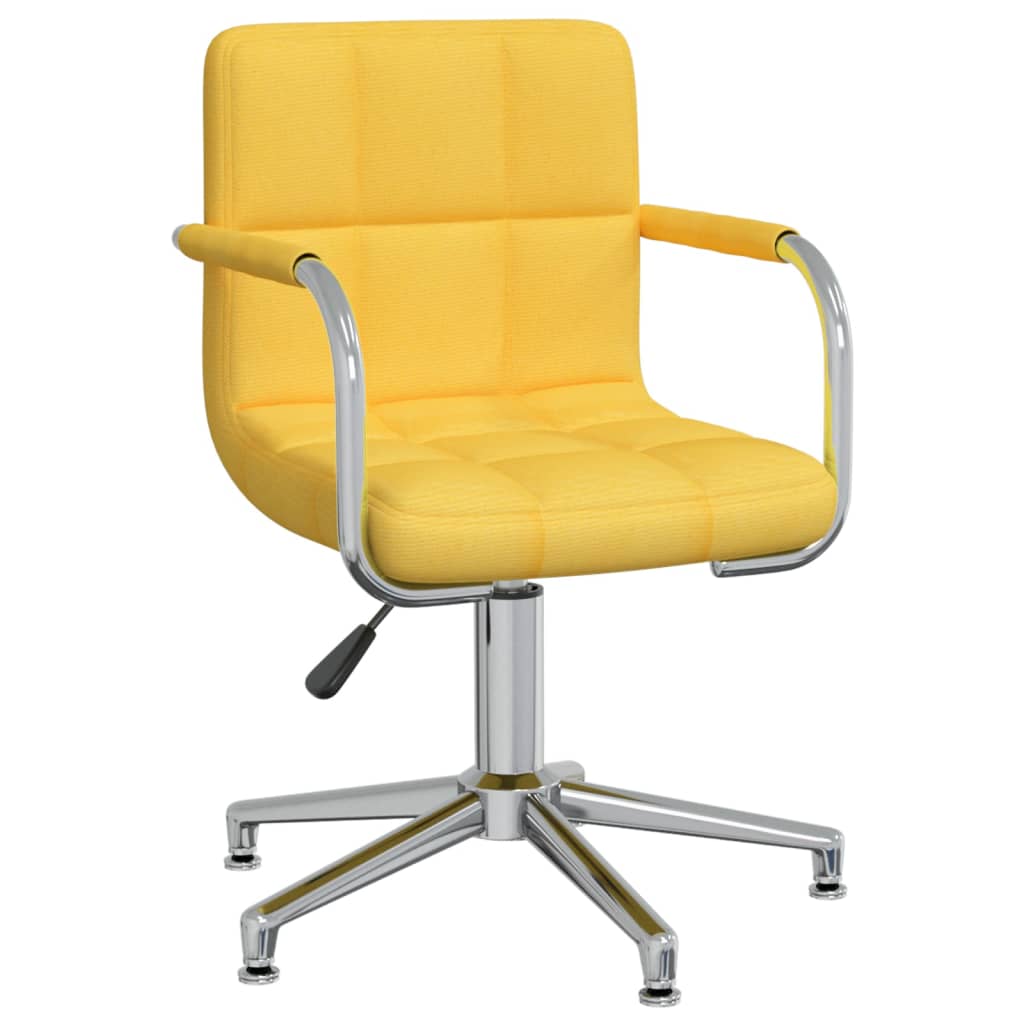 Office Chair Swivel Mustard Yellow Fabric
